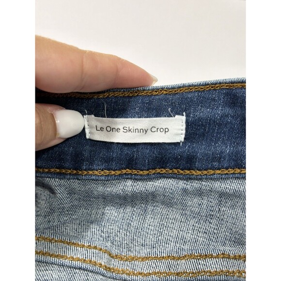 Frame Denim Le One Skinny Crop Jeans Women Dark Blue Wash Denim Size 2 - Picture 4 of 7